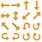 Free Orange Arrows Set Stock Image - 6298781