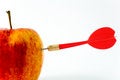 Free Red Apple With Red Darts Royalty Free Stock Photography - 6300127