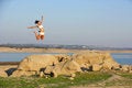 Free A Woman Jumps For Joy Royalty Free Stock Photo - 6312435