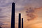 Free Chimmneys At Sunset Royalty Free Stock Photos - 6317268