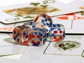 Free Playing Bones And Playing Cards Stock Image - 6330771