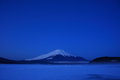 Free Predawn Mt. Fuji Over Freeze Up Lake Yamanaka Stock Photography - 6335612