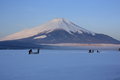 Free Mt. Fuji Over Freeze Up Lake Yamanaka Stock Photos - 6335833