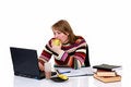 Free Teenager Student Doing Homework Stock Image - 6361811