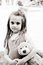 Free Little Girl With Her Best Friend Stock Photos - 6385143