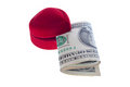 Free Ring Box And Money Stock Photography - 6391522