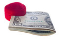 Free Ring Box And Money Stock Images - 6391664