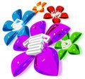 Free Glass Styled Flowers Stock Photography - 6391842