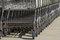 Free Stack Of Empty Shopping Carts. Wheels. Stock Photos - 6428053