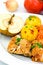 Free Roasted Chicken With Apple And Fried Potatoes Stock Images - 6429254