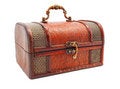 Free Age-old Wooden Locked Trunk Isolated Royalty Free Stock Image - 6436816