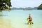 Free Man With In Water With Snorkeling Gear Stock Photography - 6439652