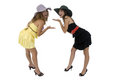 Free Cheerful Bending Females Stock Photos - 6446993