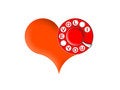 Free Heart And Dial Stock Image - 6450031