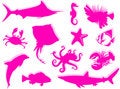 Free Sea-life Silhouette Royalty Free Stock Photo - 6472805