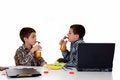 Free Boys Doing Homework Stock Image - 6472981
