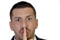 Free Man Instructing To Be Silent Royalty Free Stock Images - 6477349