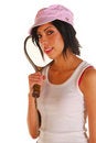 Free Attractive Latino Woman With Racquetball Racquet Royalty Free Stock Image - 6499866