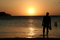 Free Man Watching Sunset Royalty Free Stock Image - 654806
