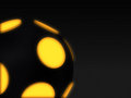 Free 3d Black Ball With Orange Circular Shapes Royalty Free Stock Photo - 6521615