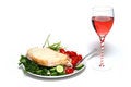 Free Veggies And Wine Royalty Free Stock Photos - 6536038