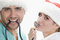Free Medical Professionals With Stethoscope Royalty Free Stock Photography - 6541547