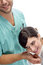 Free Smiling Nurse Checking Pulse Of Patient Stock Photo - 6548210