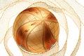 Free Gold Bauble With Gold Ribbon Royalty Free Stock Photos - 6550878