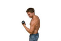 Free Man With Dumbbells Royalty Free Stock Image - 6552546