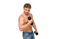 Free Man With Dumbbells Royalty Free Stock Image - 6552566