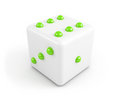 Free Dice With Green Dots Royalty Free Stock Images - 6567219
