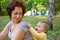 Free Baby With Mother In Wood Stock Images - 6598184