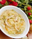 Free Asia, China, Food, Culture, Soup, Japanese Noodles, Indoors, Cool, Bowl, White, Rose, Close-up, Vege Royalty Free Stock Photos - 667178