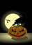 Free Pumpkin And Crow Under The Moonlight Stock Images - 6604464