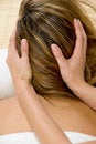 Free Beautician Hands Giving Head Massage Stock Image - 6617911