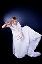 Free Expressive Girl In Wedding Dress Royalty Free Stock Image - 6632196