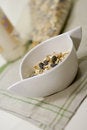 Free Bowl Full Of Musli And Bottle Of Milk Stock Image - 6639261