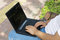 Free Man Using A Laptop In The Park Royalty Free Stock Photography - 6633507