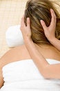 Free Beautician Hands Giving Head Massage To Lady Royalty Free Stock Images - 6643419