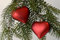 Free Two Hearts As Christmas Decor Stock Images - 6649184