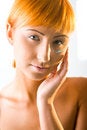 Free Young Beauty Putting Face Cream Royalty Free Stock Photography - 6650187