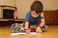 Free Little Boy Learning To Write Stock Images - 6667564