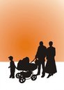 Free Family-silhouette Stock Image - 6694551