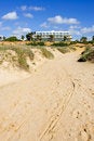 Free Luxury White Spanish Hotel On The Beach Stock Photography - 673042