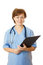 Free Doctor Holding Binder Isolated Stock Image - 6706321