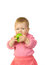 Free Small Baby With Apple 7 Isolated Royalty Free Stock Photos - 6706328