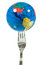 Free Globe On A Fork Made Of US Dollars Stock Photo - 6741770