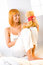 Free Young Woman With Teddy Bear Royalty Free Stock Images - 6756659
