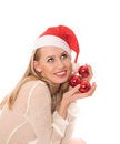 Free Winter Portrait Of A Joyful Woman In Santa Hat Royalty Free Stock Photos - 6792568