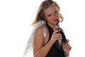 Free Girl Like An Angel With Pistol Stock Photography - 6802622